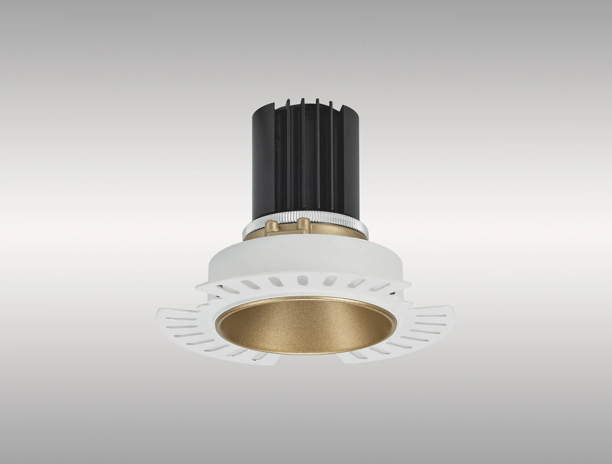 Basy 12 Tridonic Powered 12W 2700K 1200lm 36° CRI>90 LED Engine Gold Fixed Recessed Spotlight, IP20 DM201843  Dlux Basy 12